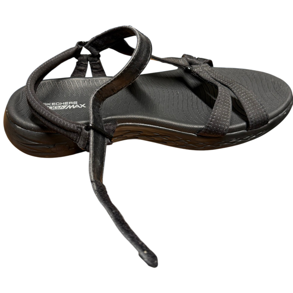 SKECHERS On The Go Go 600 Brilliancy Women's 9 Black Adjustable Sport Sandals - Picture 14 of 14